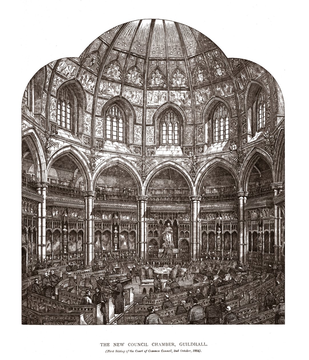 The New Council Chamber Guildhall, 1884, 1886 od Horace Jones
