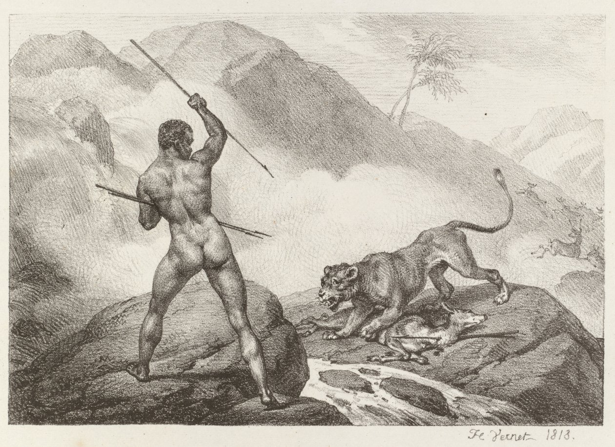 Africký lovec Africký lovec, 1818. od Emile Jean Horace Vernet
