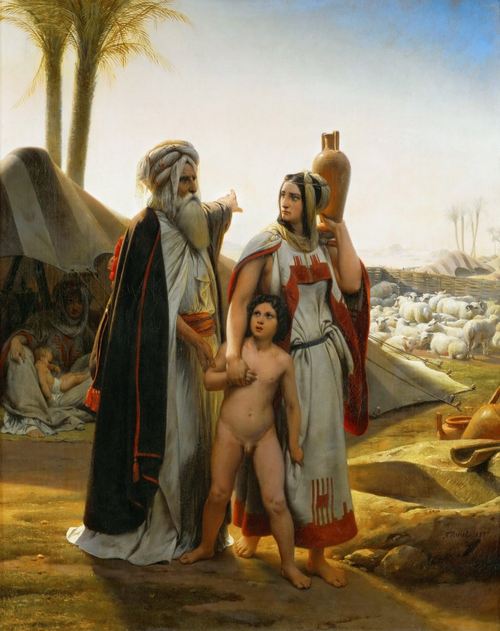 Hagar vyhnán Abrahamem Zavržení Hagar, 1837. od Emile Jean Horace Vernet