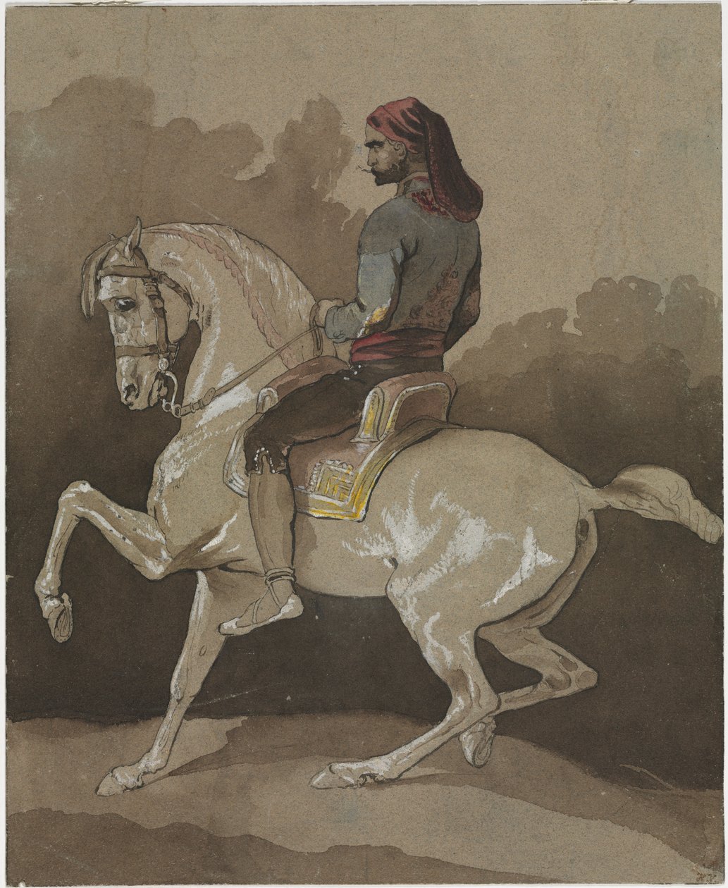 Arab na koni od Emile Jean Horace Vernet
