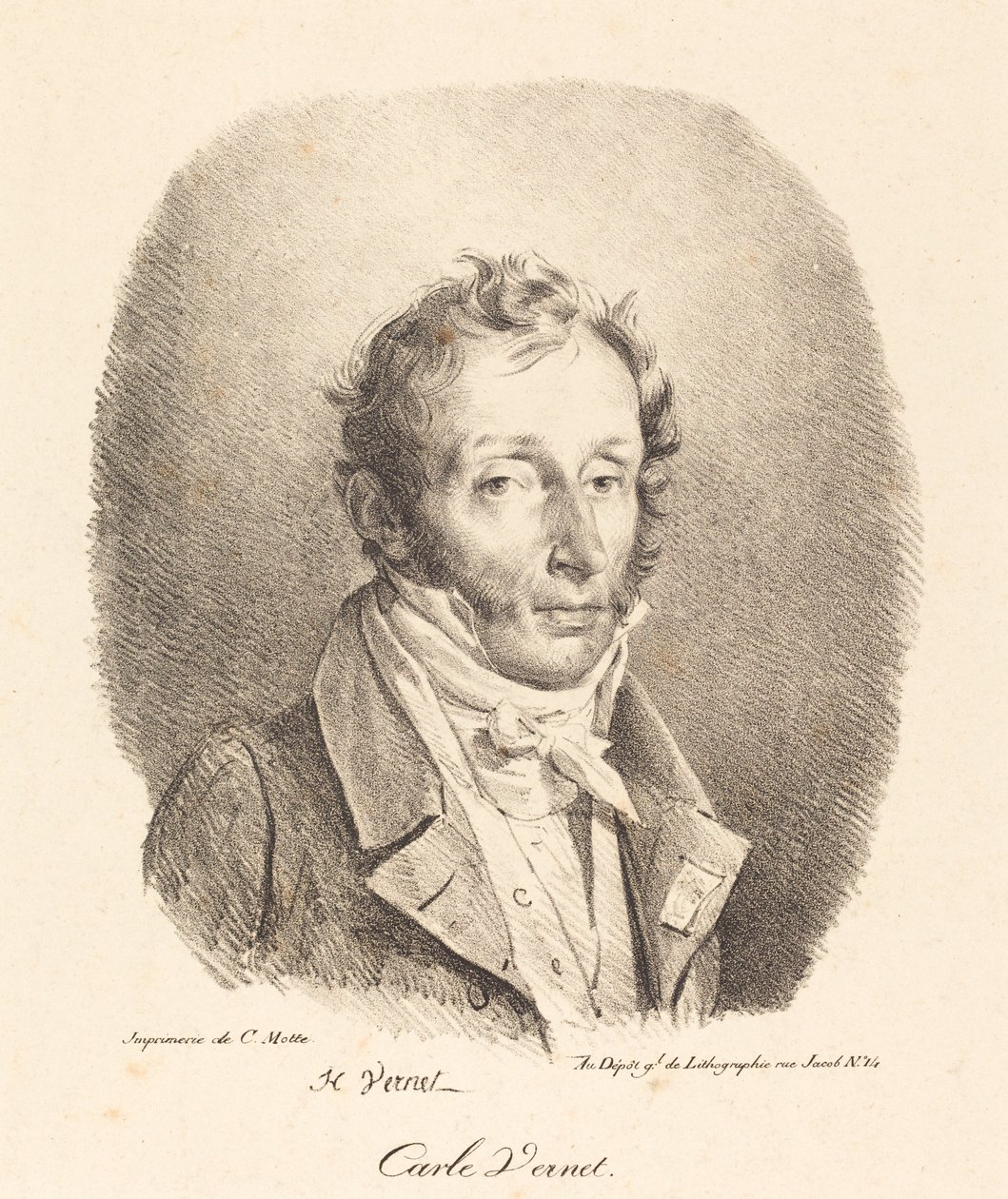 Busta Carle Verneta od Emile Jean Horace Vernet