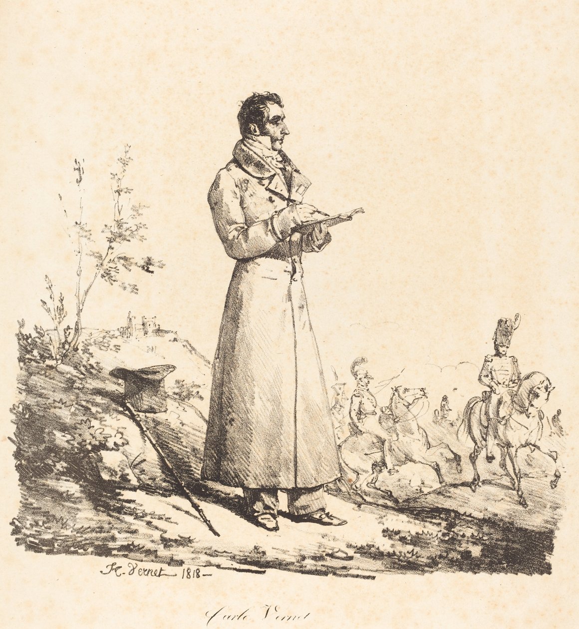 Carle Vernet, Full-Length od Emile Jean Horace Vernet