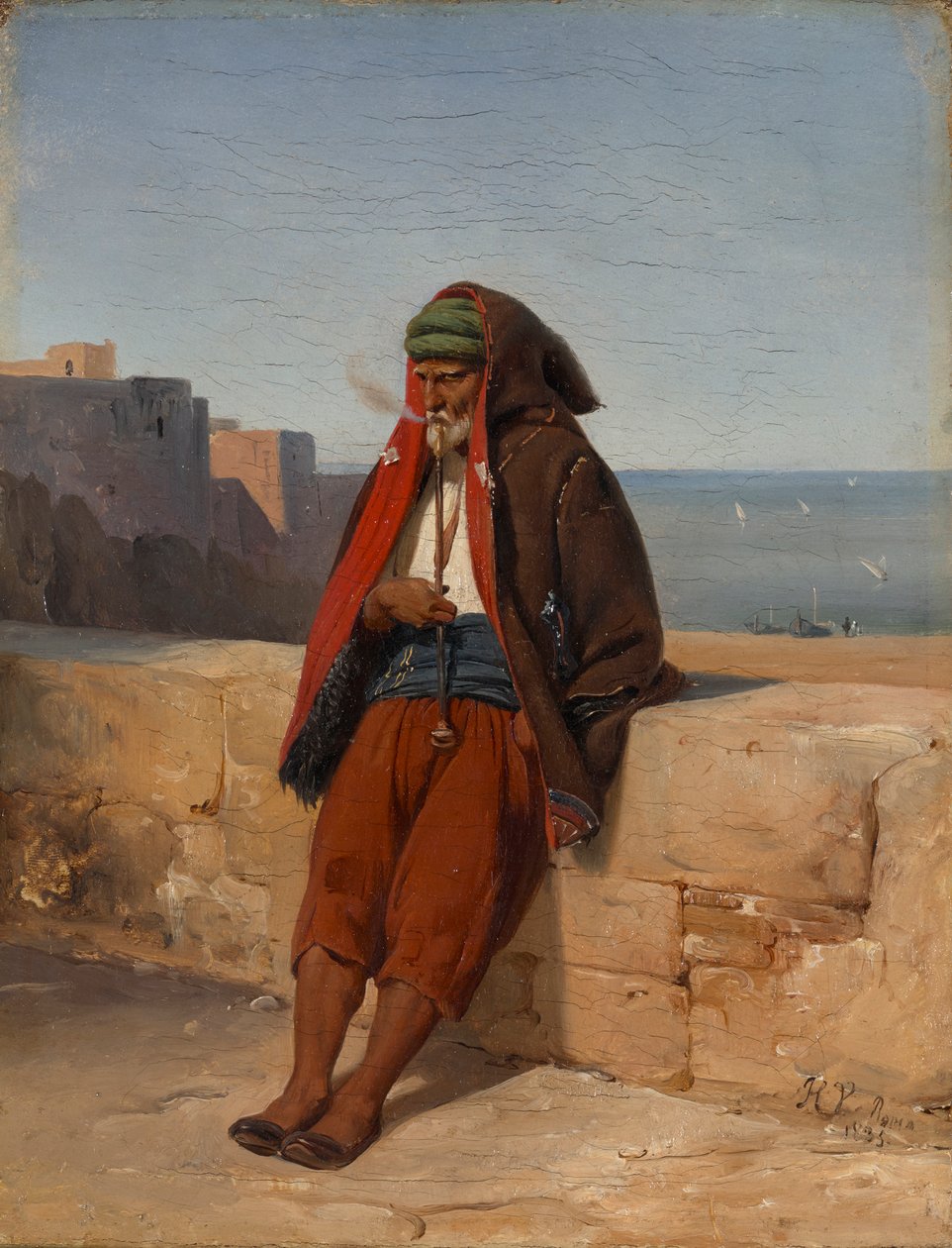 Alžířan, který kouří dýmku od Horace Vernet