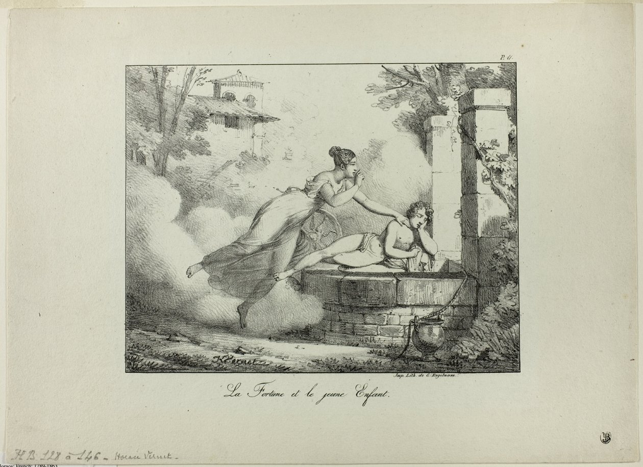 Fortune a malé dítě od Emile Jean Horace Vernet