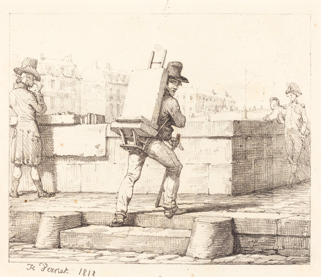 Titulní list portfolia „Lithografické skici od H. Verneta“ od Horace Vernet