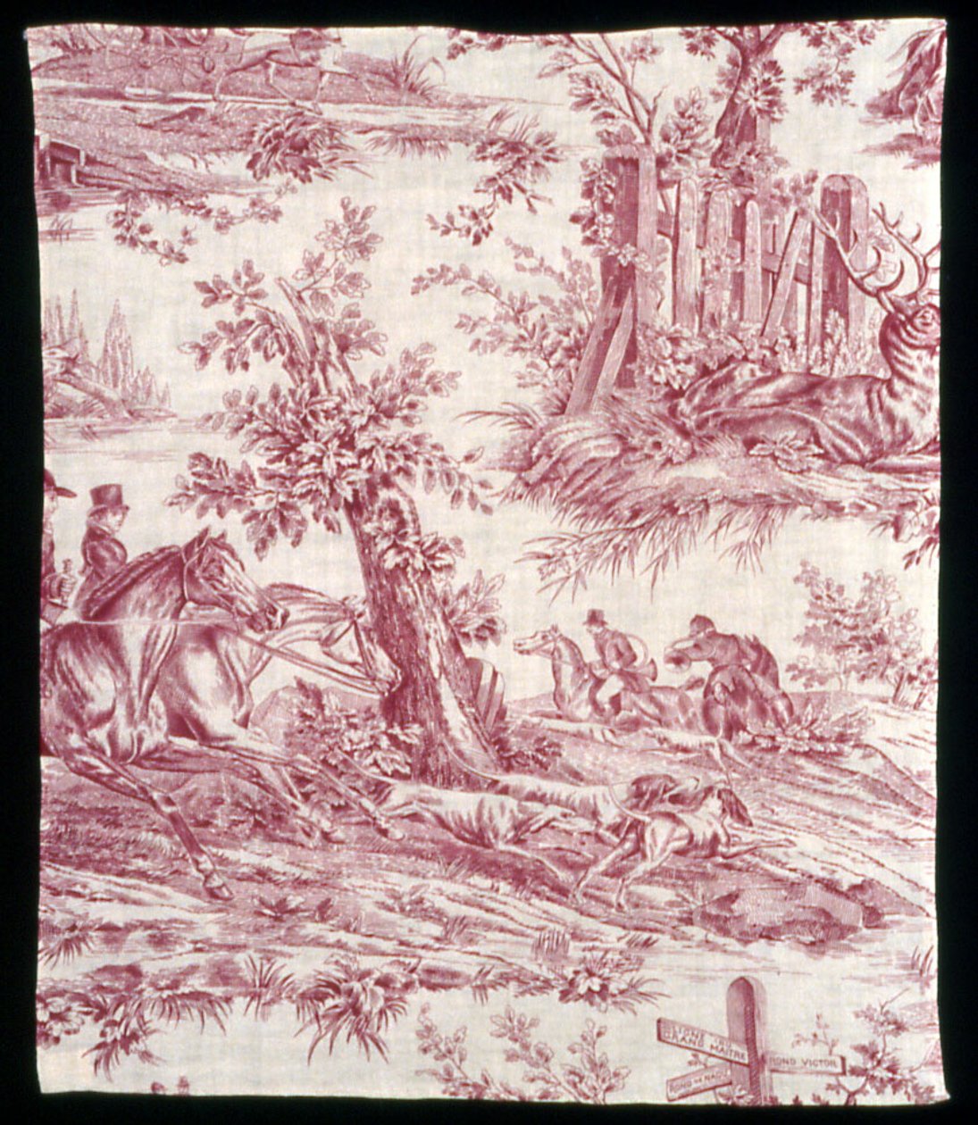 La Route de Jouy (Cesta do Jouy) (Textilie na nábytek) od Horace Vernet