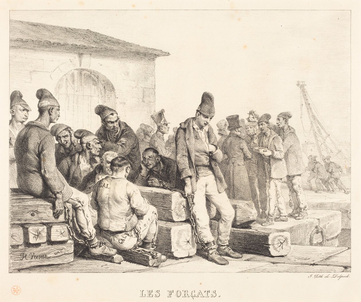 Les Forçats (Vězni) od Horace Vernet