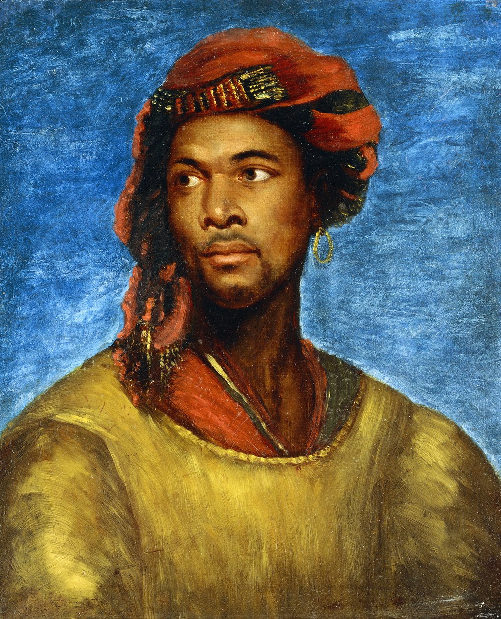 Portrét Maura s červeným turbanem od Emile Jean Horace Vernet
