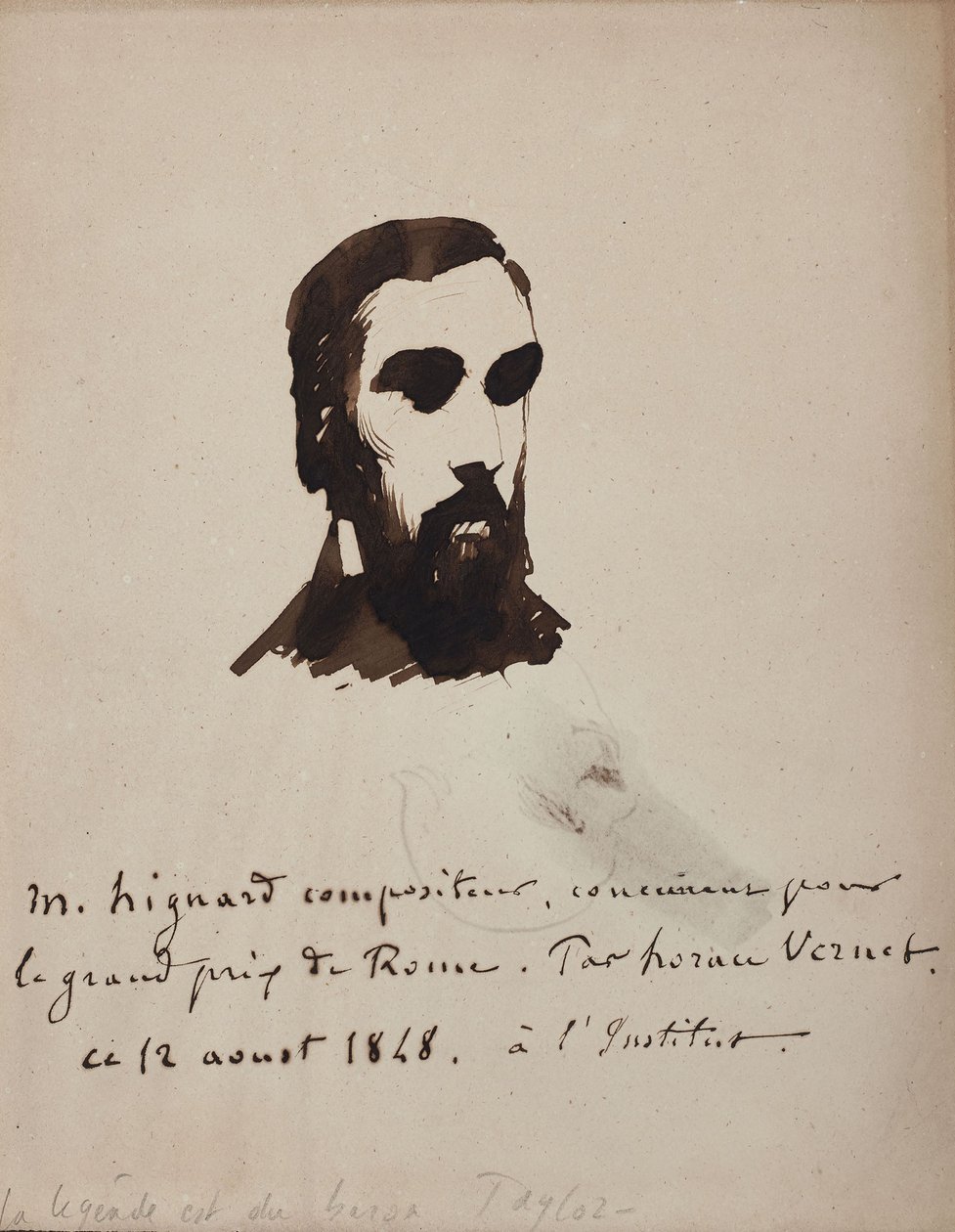Portrét skladatele Aristida Hignarda 1822-1898, 1848. od Emile Jean Horace Vernet