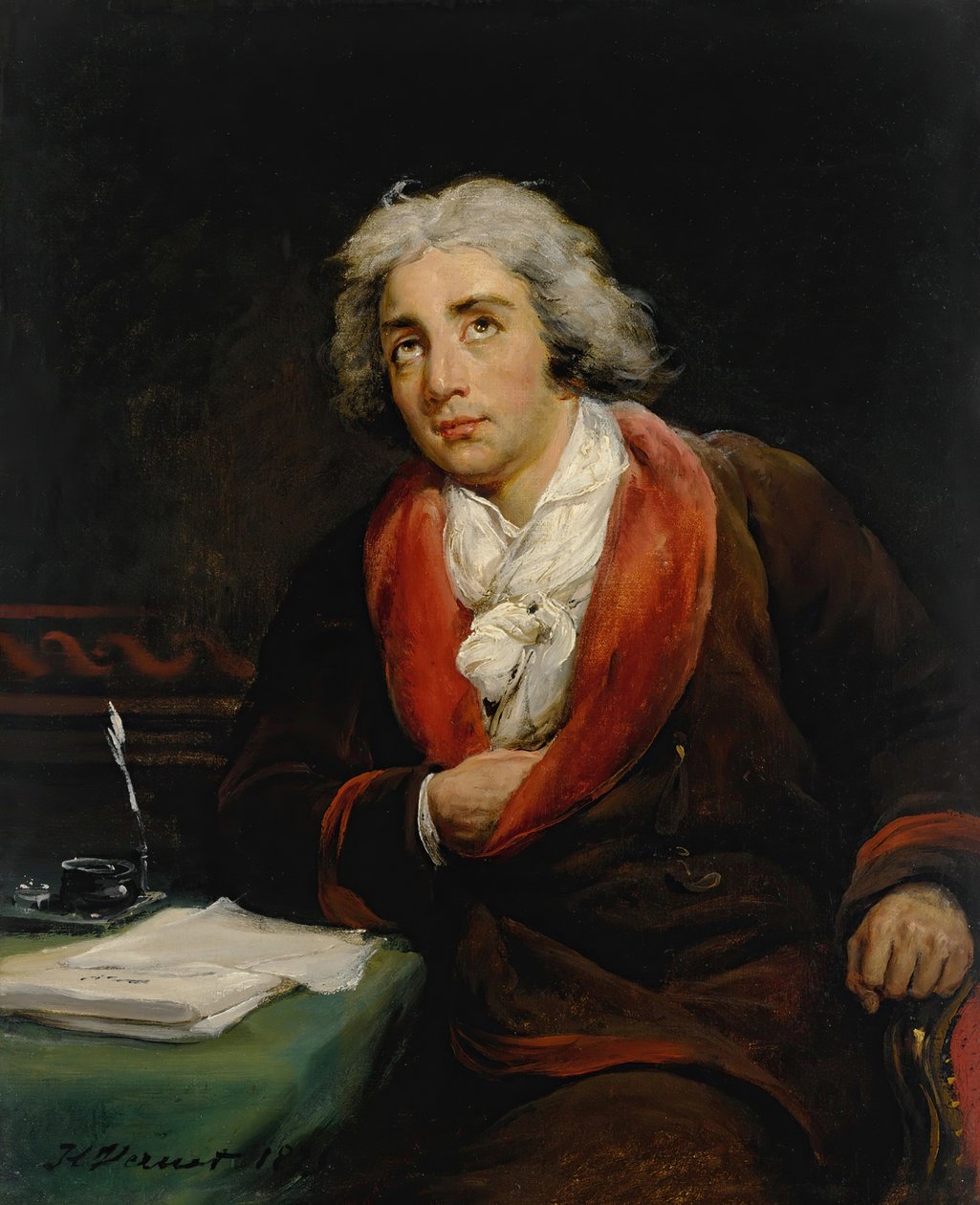 Portrét básníka André Chéniera 1762-1794, 1825. od Emile Jean Horace Vernet