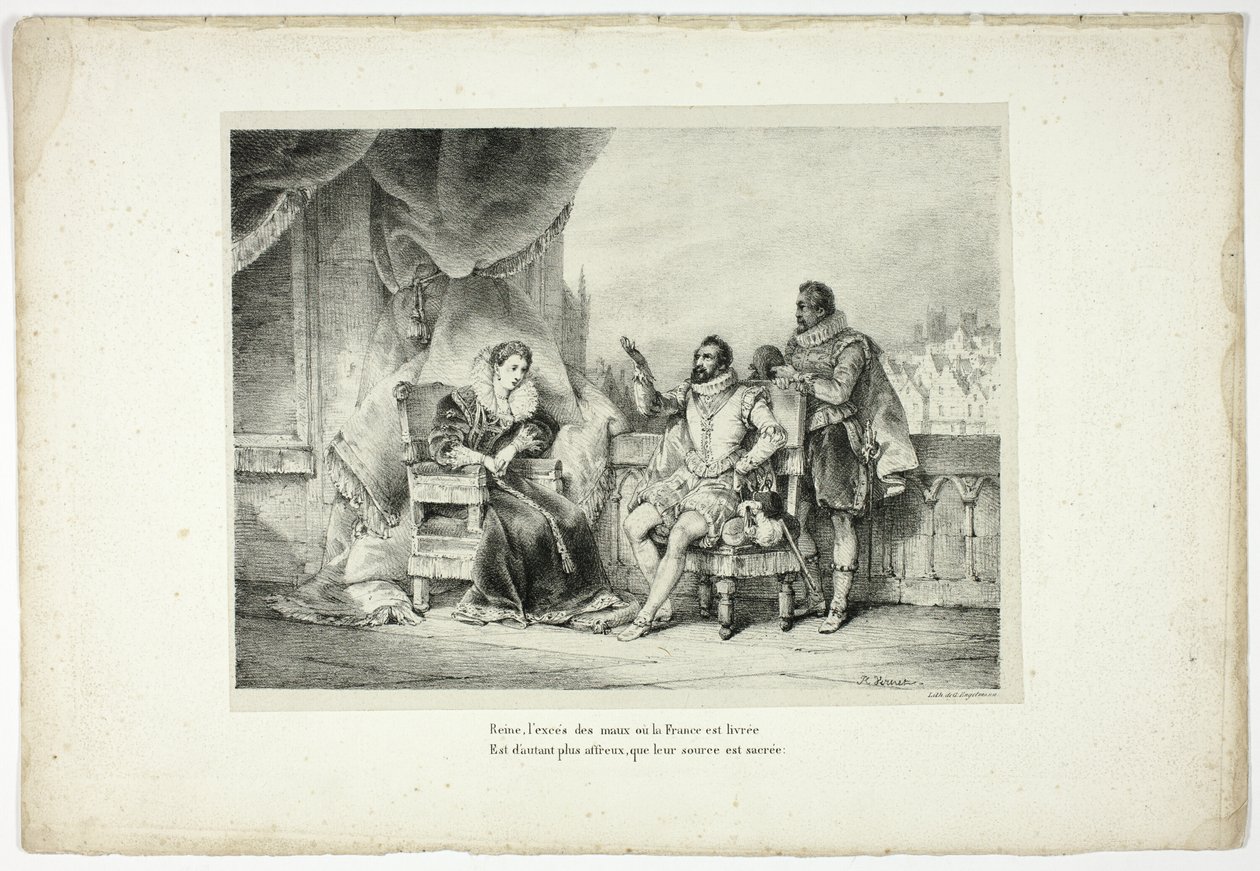 Královno, přemíra zla, kterému je Francie vystavena... od Horace Vernet