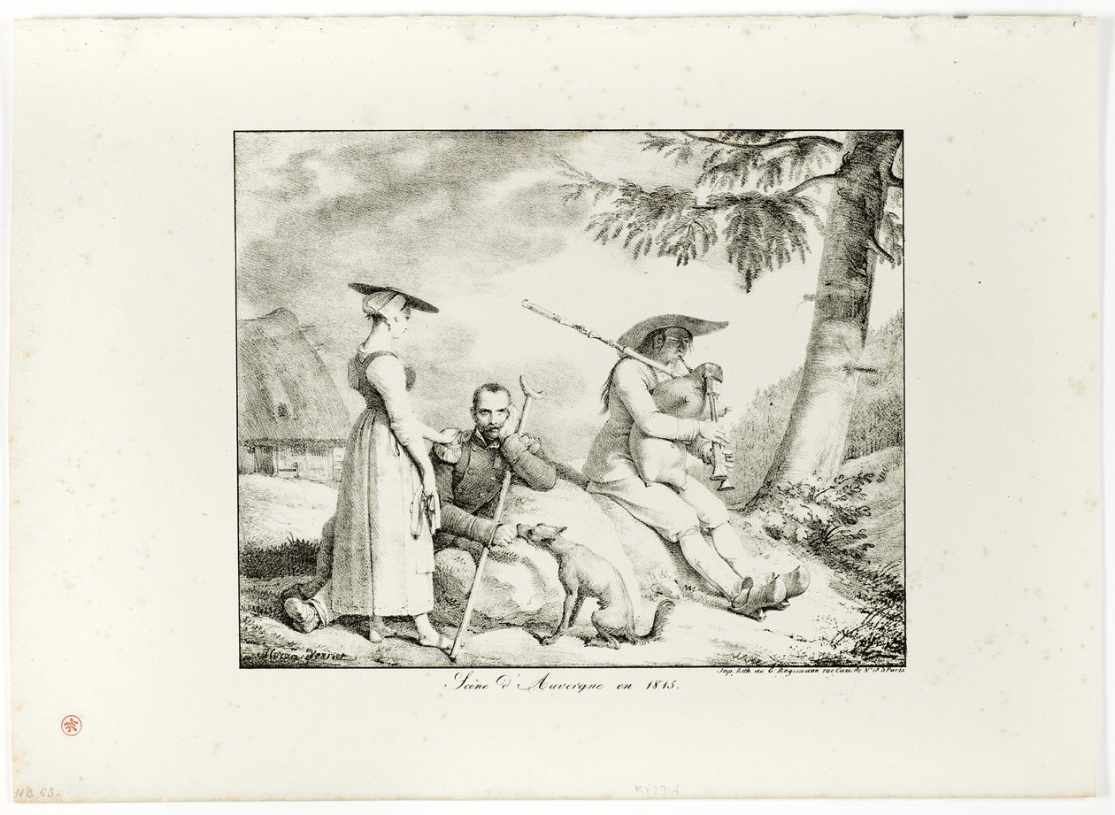 Auvergneská scéna v roce 1845 od Emile Jean Horace Vernet
