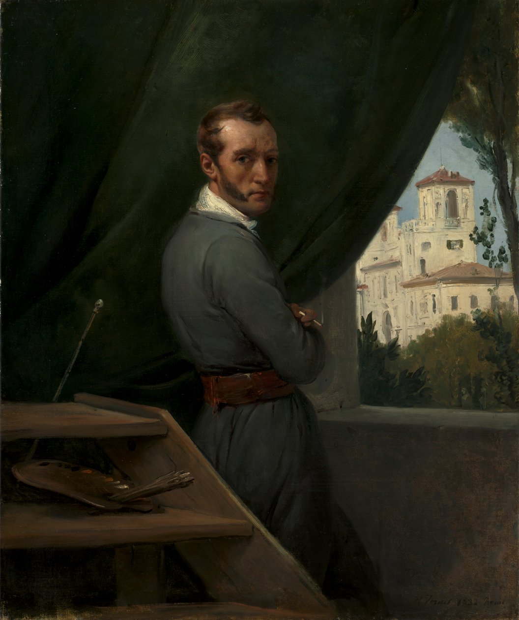 Autoportrét v Římě od Emile Jean Horace Vernet