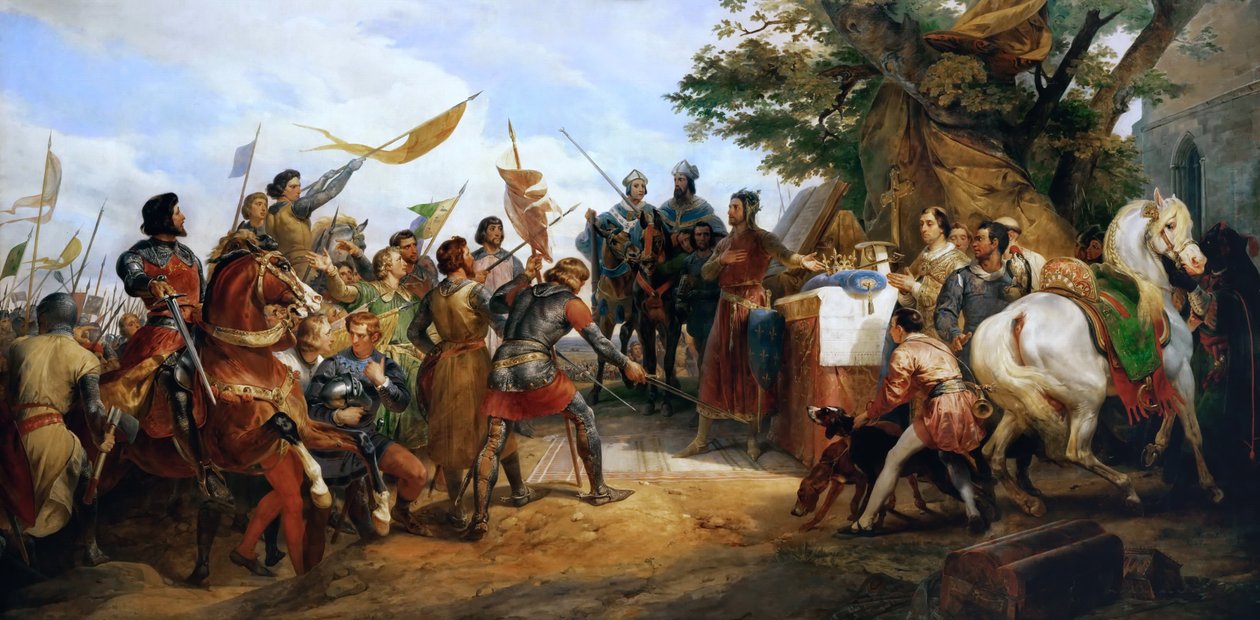 Bitva u Bouvines dne 27. července 1214 od Emile Jean Horace Vernet