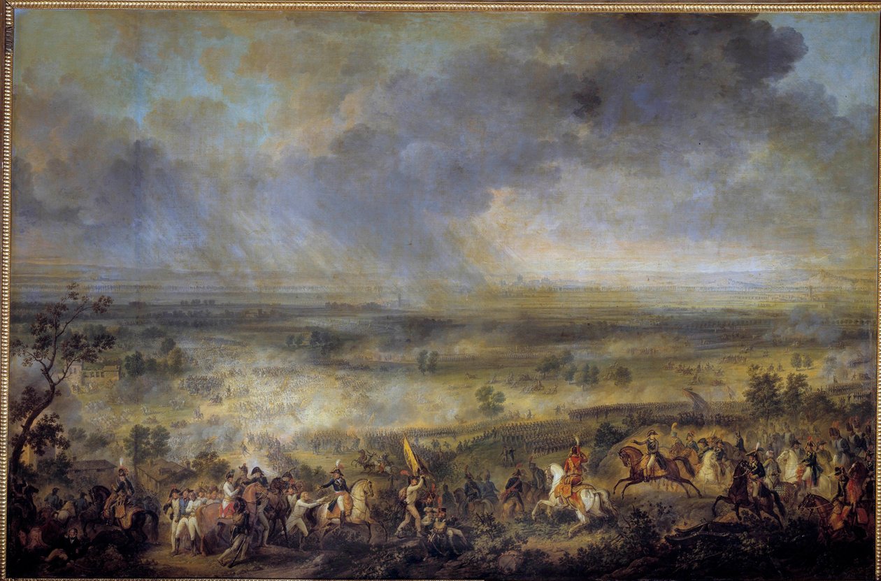 Bitva u Marenga dne 14. 6. 1800 Vznikla během války druhé koalice (1798-1800) ze strany koalice evropských zemí s cílem ovládnout revoluční Francii a obnovit monarchii. Obraz Emile dit Horace Vernet (1789-1863) 1800 od Emile Jean Horace Vernet