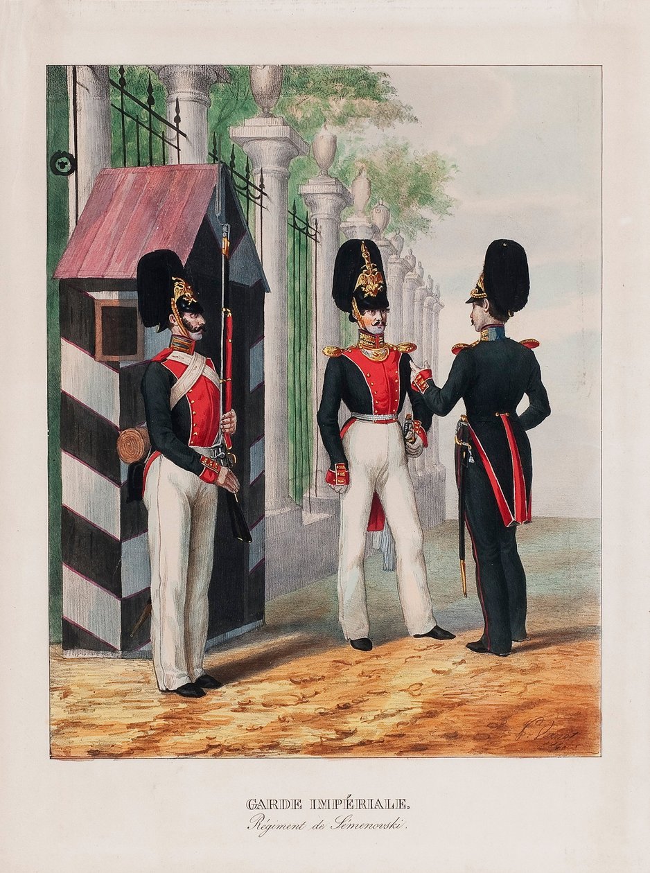 Semenovský pluk plavčíků, první čtvrtina 19. století. od Emile Jean Horace Vernet
