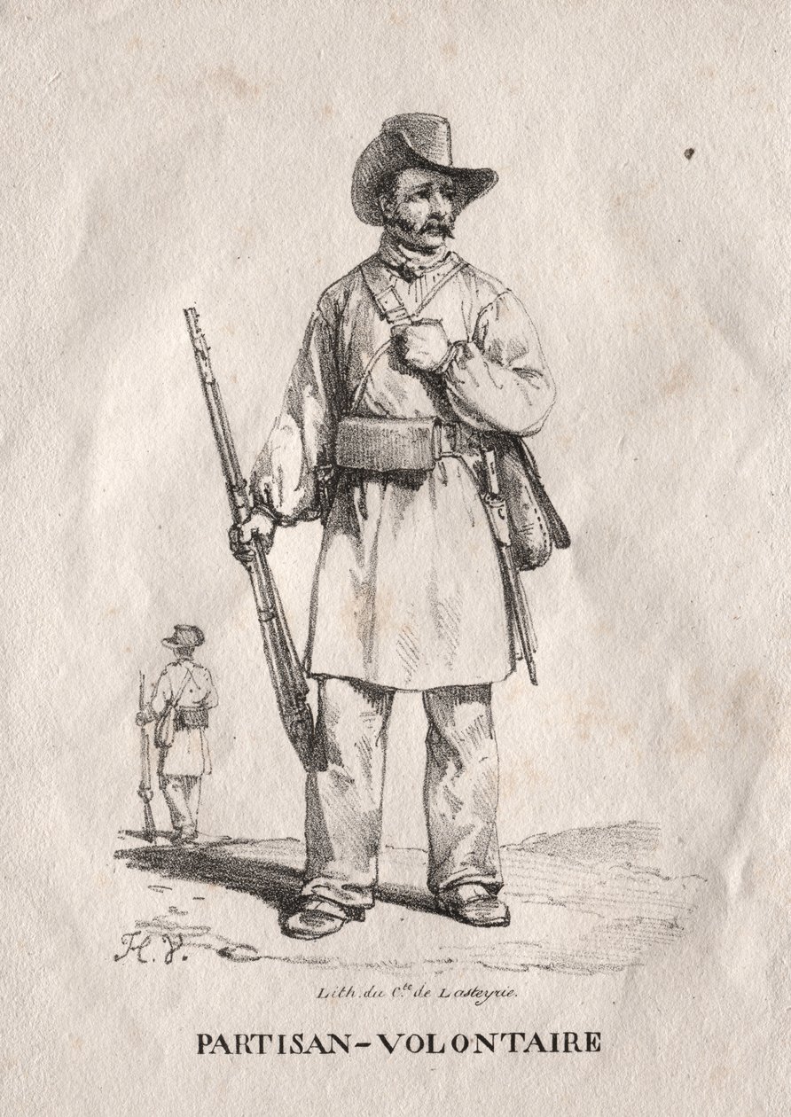 Dobrovolný partyzán od Emile Jean Horace Vernet