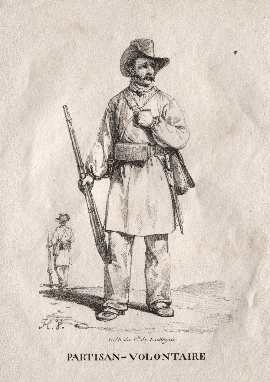 Dobrovolný partyzán, 1822. od Emile Jean Horace Vernet