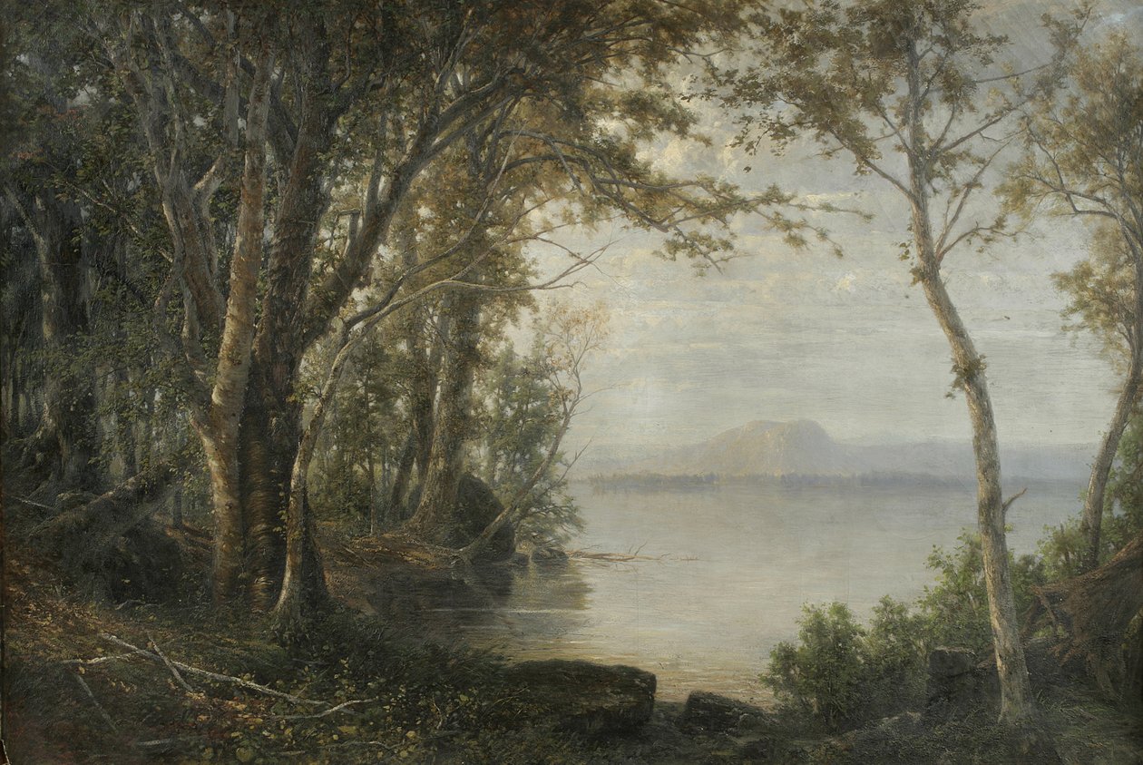 Mount Katahdin, krajina s jezerem a horou od Horace Wolcott Robbins