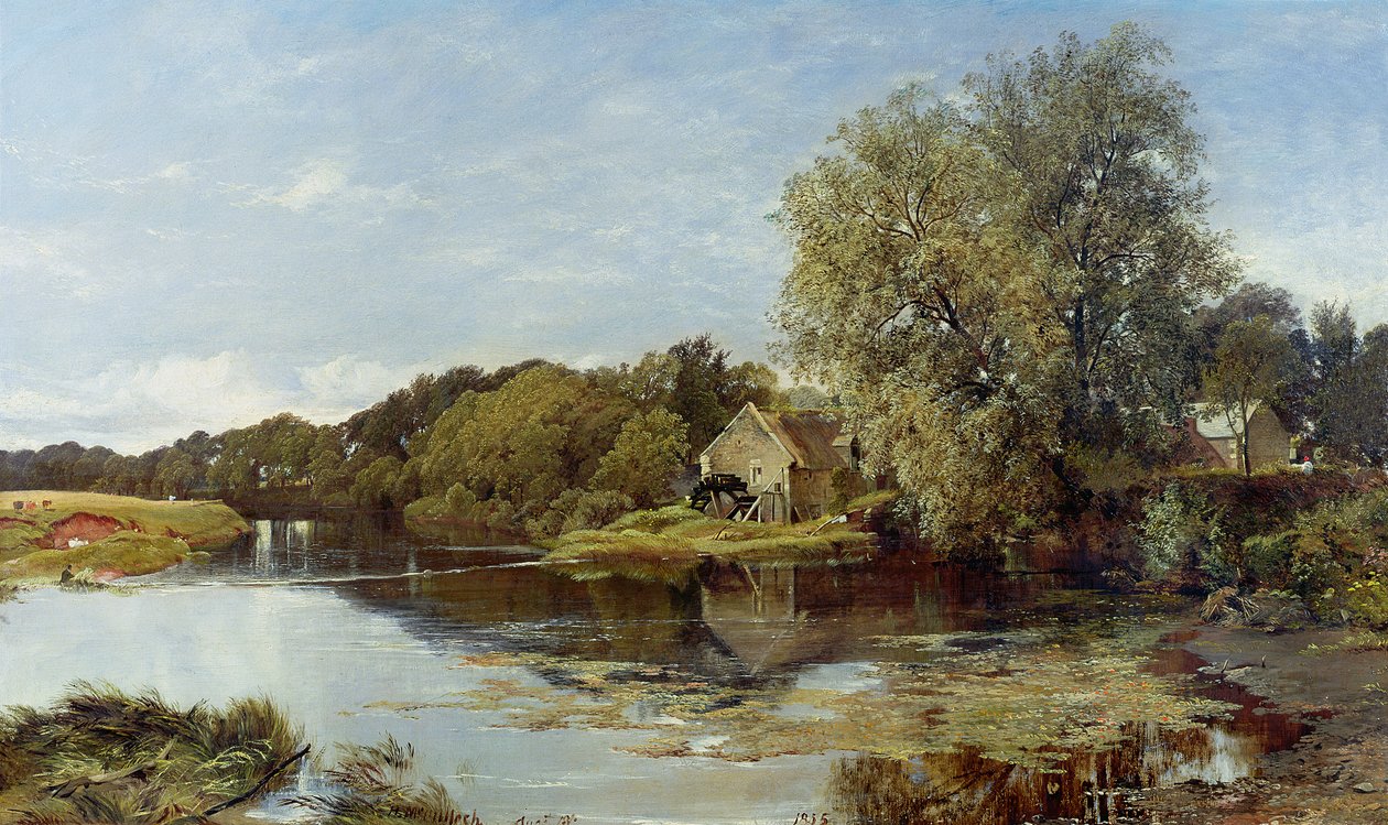 V Milton Mill, na řece Irvine, 1855 od Horatio McCulloch