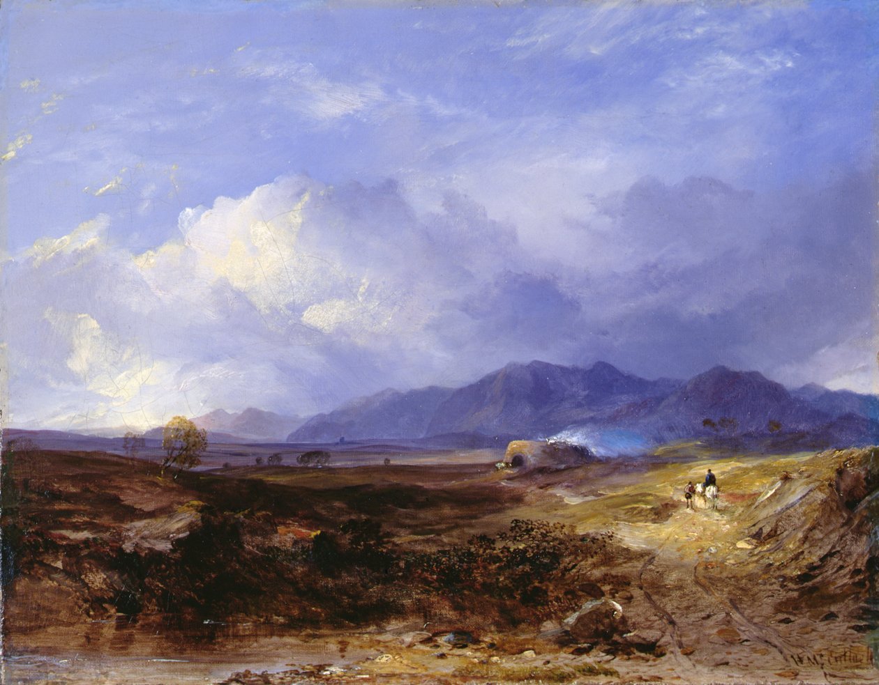 Silnice v Západní vysočině, asi 1850 (olej na plátně) od Horatio McCulloch