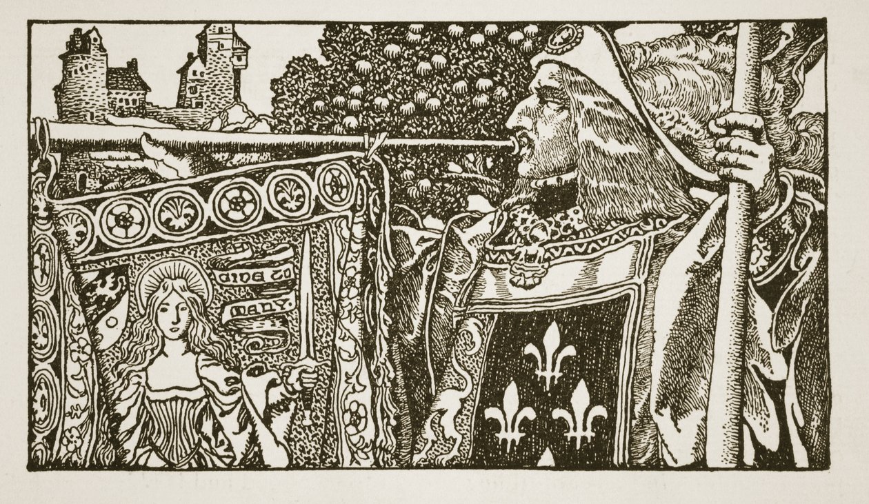 Ilustrace z „Příběhu krále Artuše a jeho rytířů“, 1903 od Howard Pyle