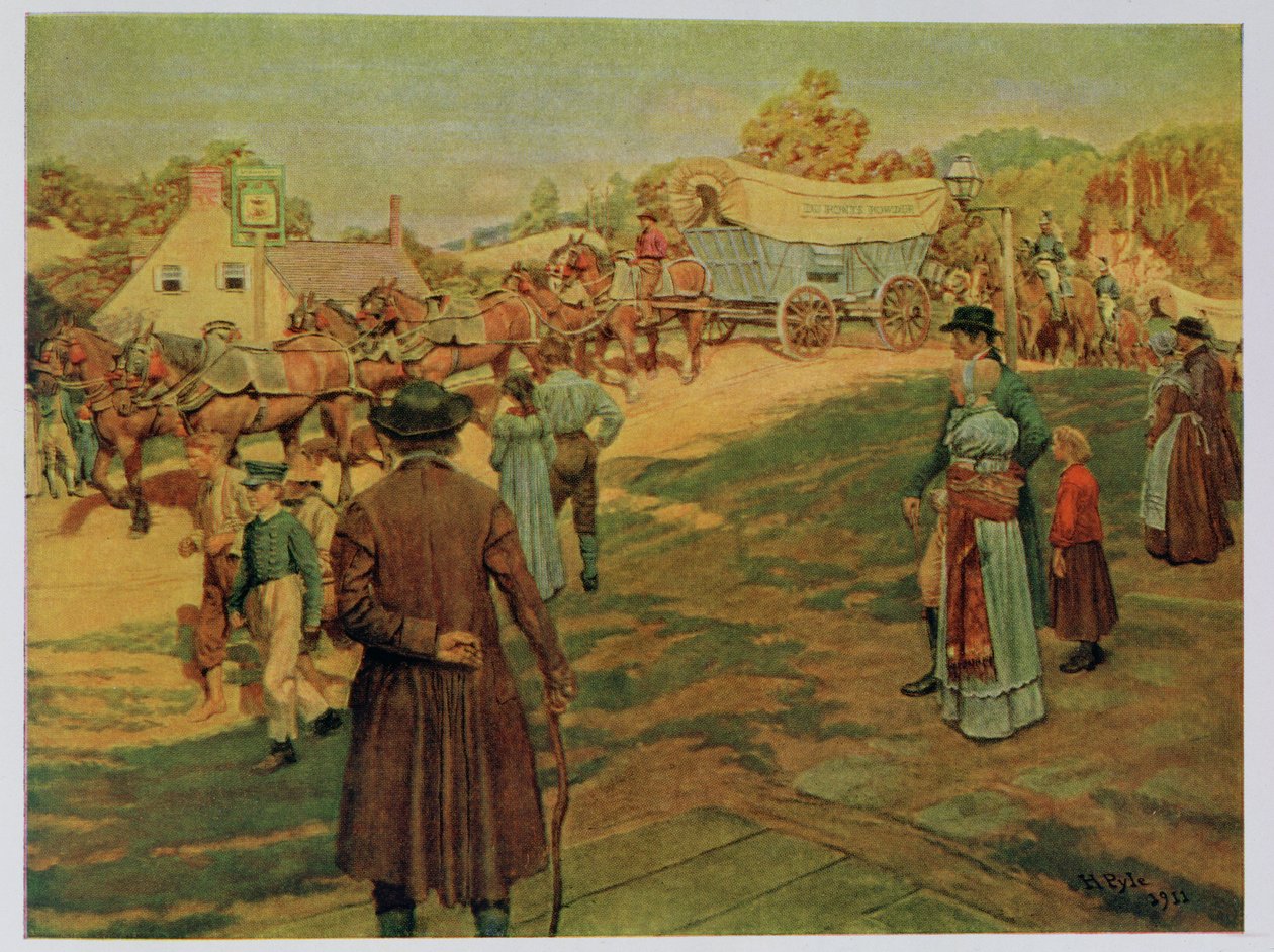Carrying Powder to Perry at Lake Erie, 1911 od Howard Pyle