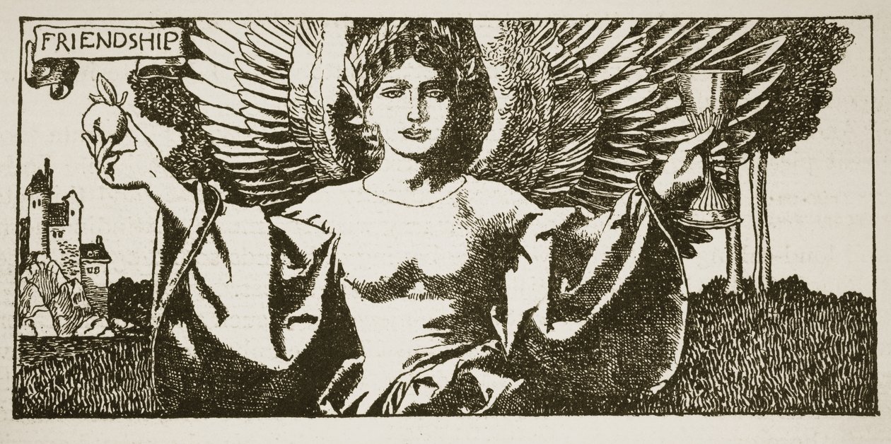 Přátelství, ilustrace z „Příběhu šampionů kulatého stolu“ od Howard Pyle
