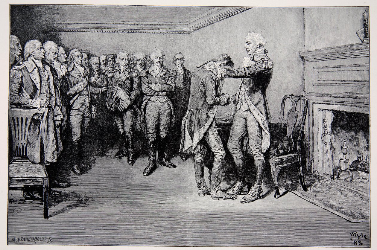 Washington se rozloučil se svými důstojníky, 4. prosince 1783 od Howard Pyle