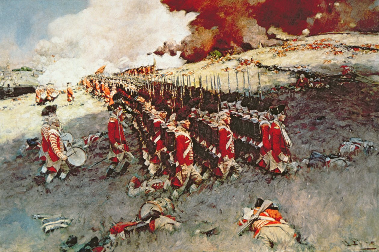 Bitva o Bunker Hill od Howard (after) Pyle