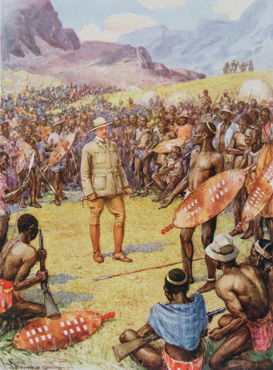 Cecil Rhodes (1853-1902) s Matabeles z 