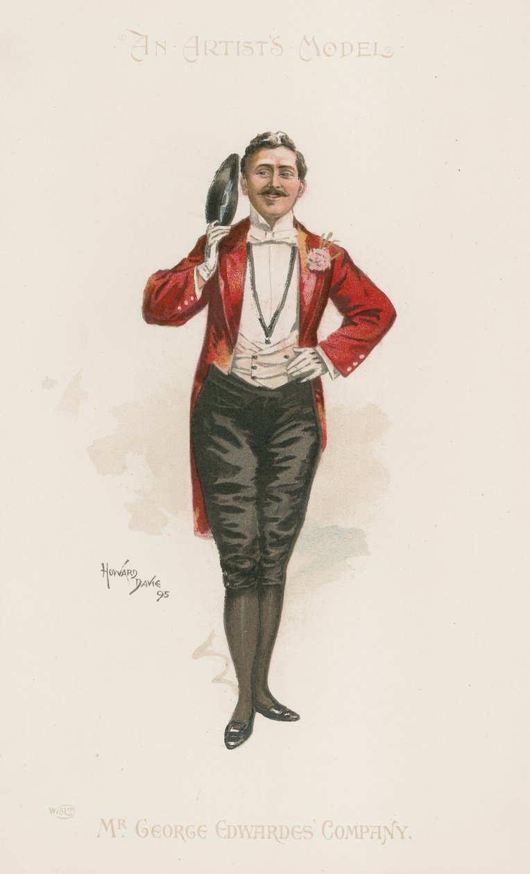 Portrét ceremoniáře v plné velikosti (barevná litografie) od Howard Davie