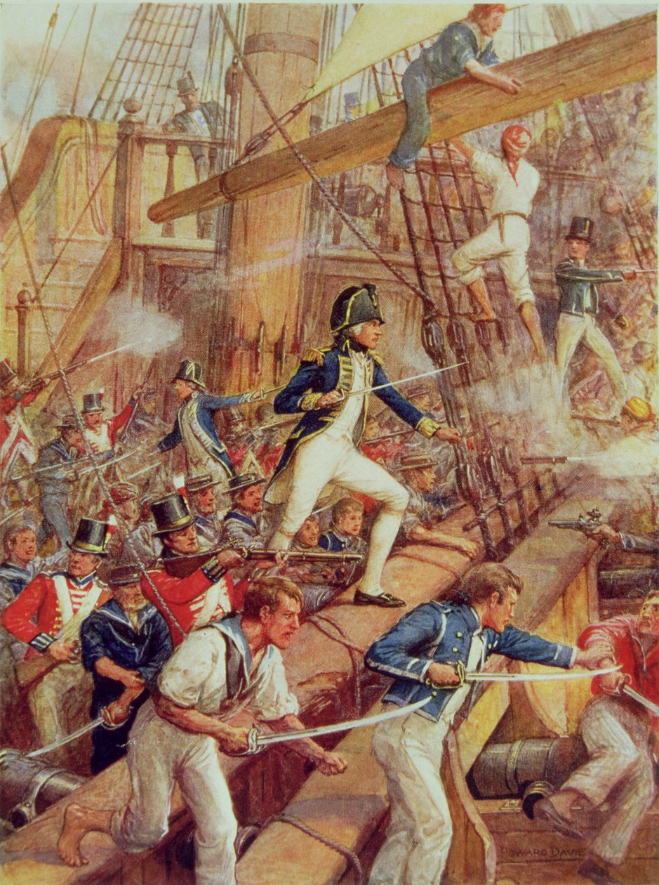 Horatio Nelson (1758-1805) nalodění na 