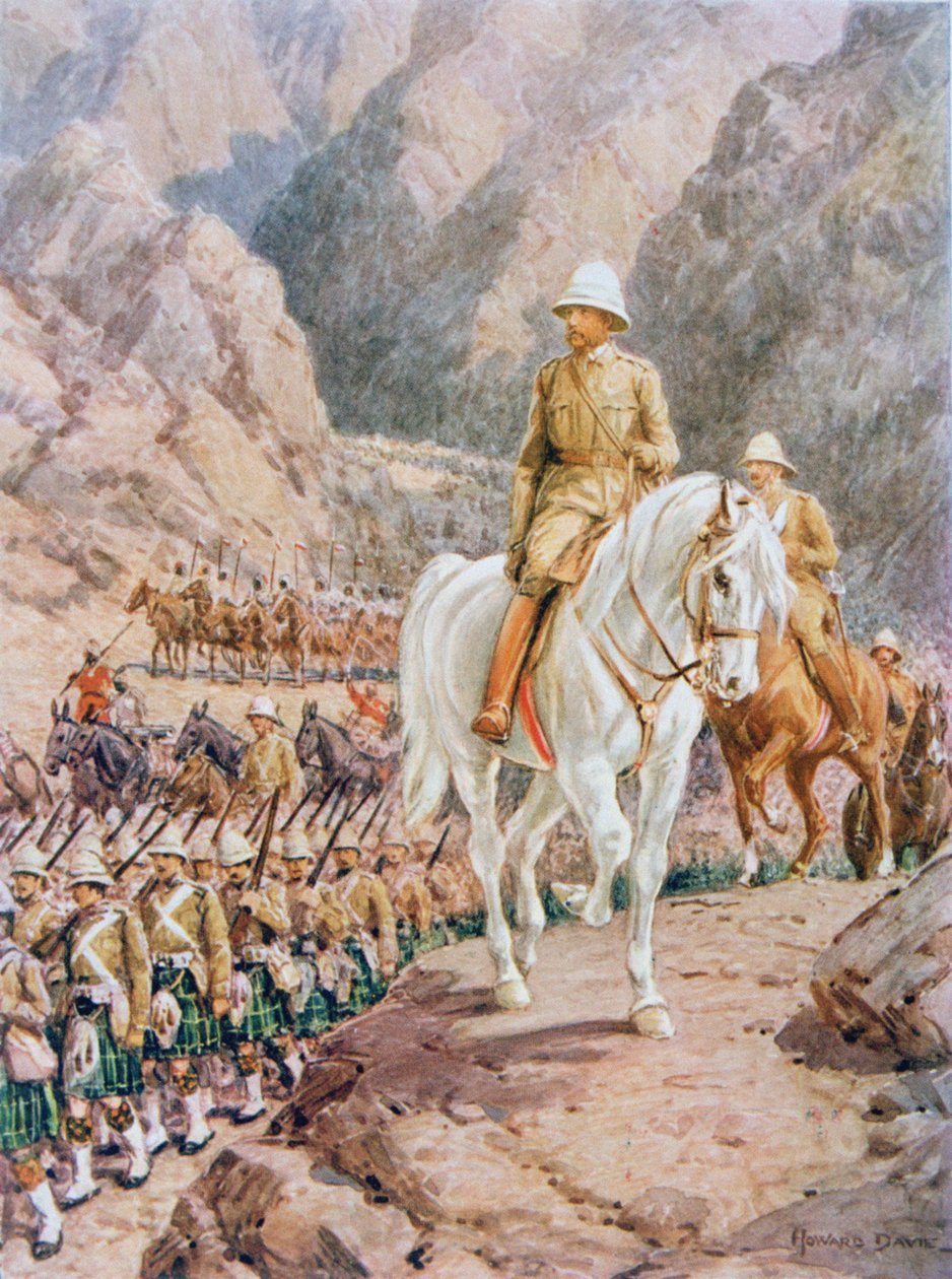 Lord Roberts (1832-1914) na pochodu do Kandaháru od Howard Davie