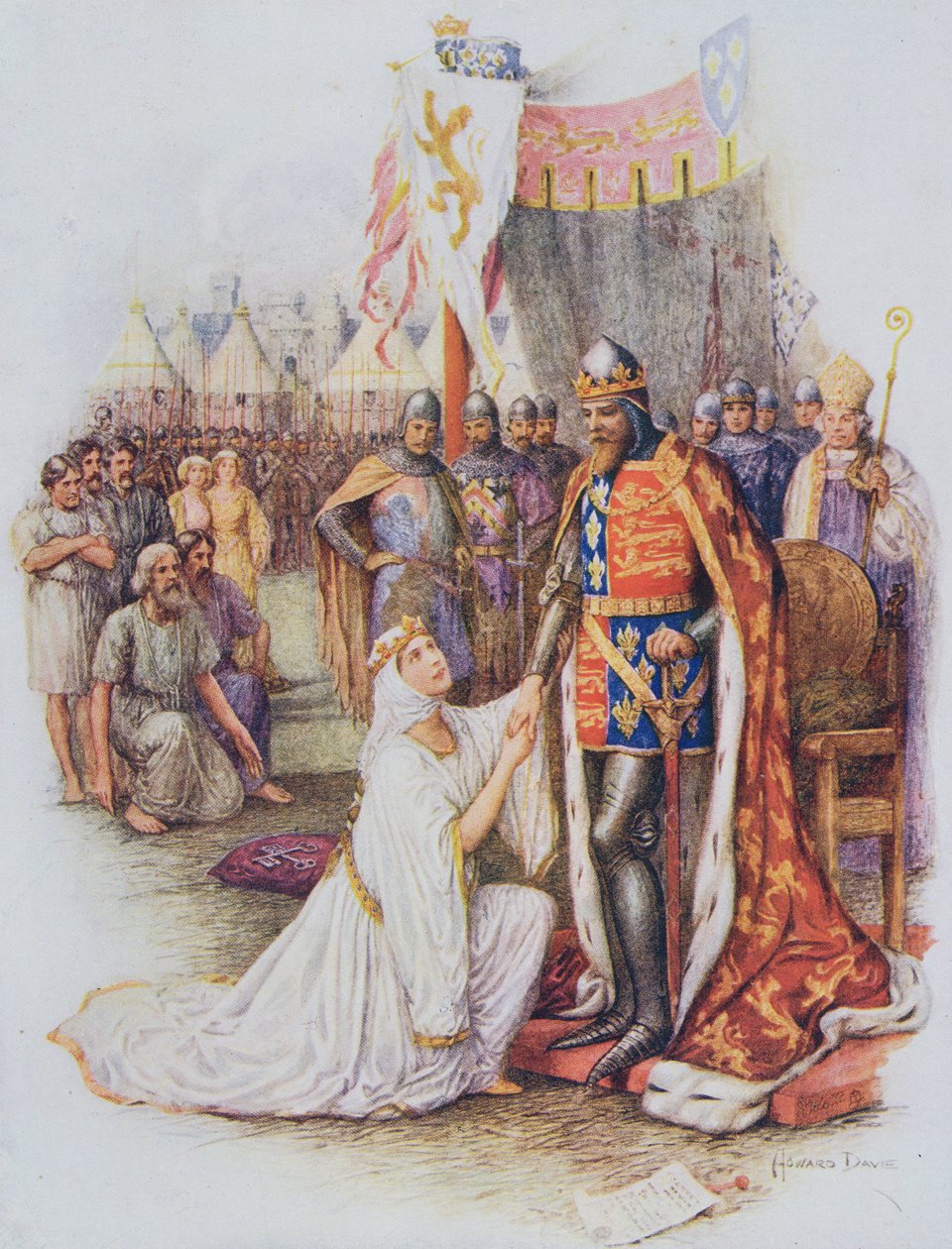 Queen Philippa Pleading for the Citizens of Calais, ilustrace z 