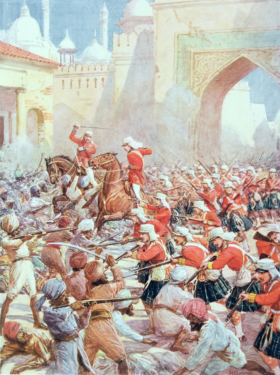 Sir Henry Havelock (1795-1857) v reliéfu Lucknow od Howard Davie