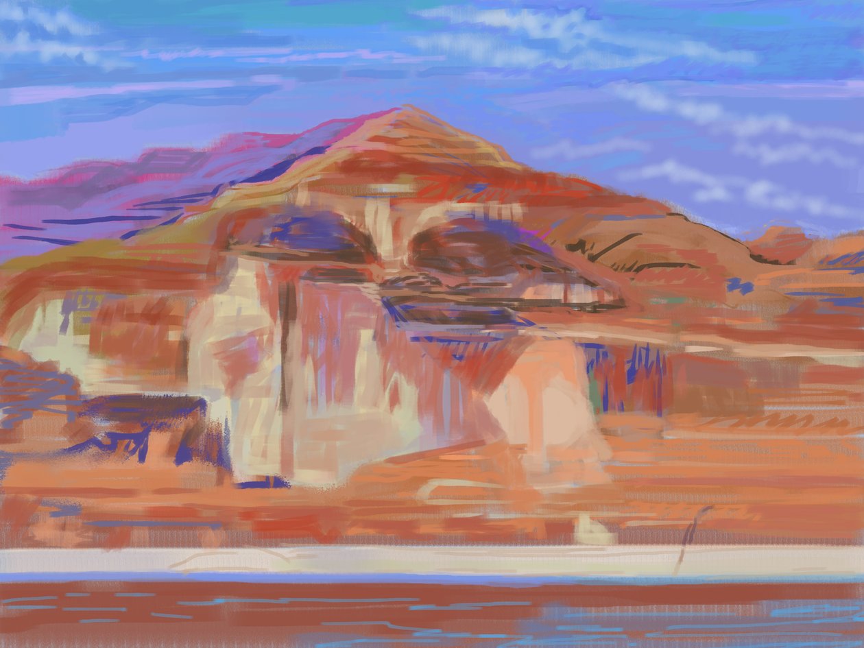 Painted Cliffs, Lake Powell (počítačové umění) od Howard Ganz