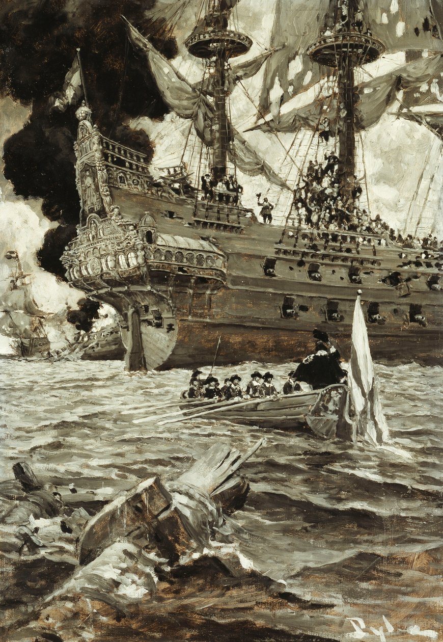 Obchodní transakce: Admirál přišel na svůj státní koncert, od Howard Pyle
