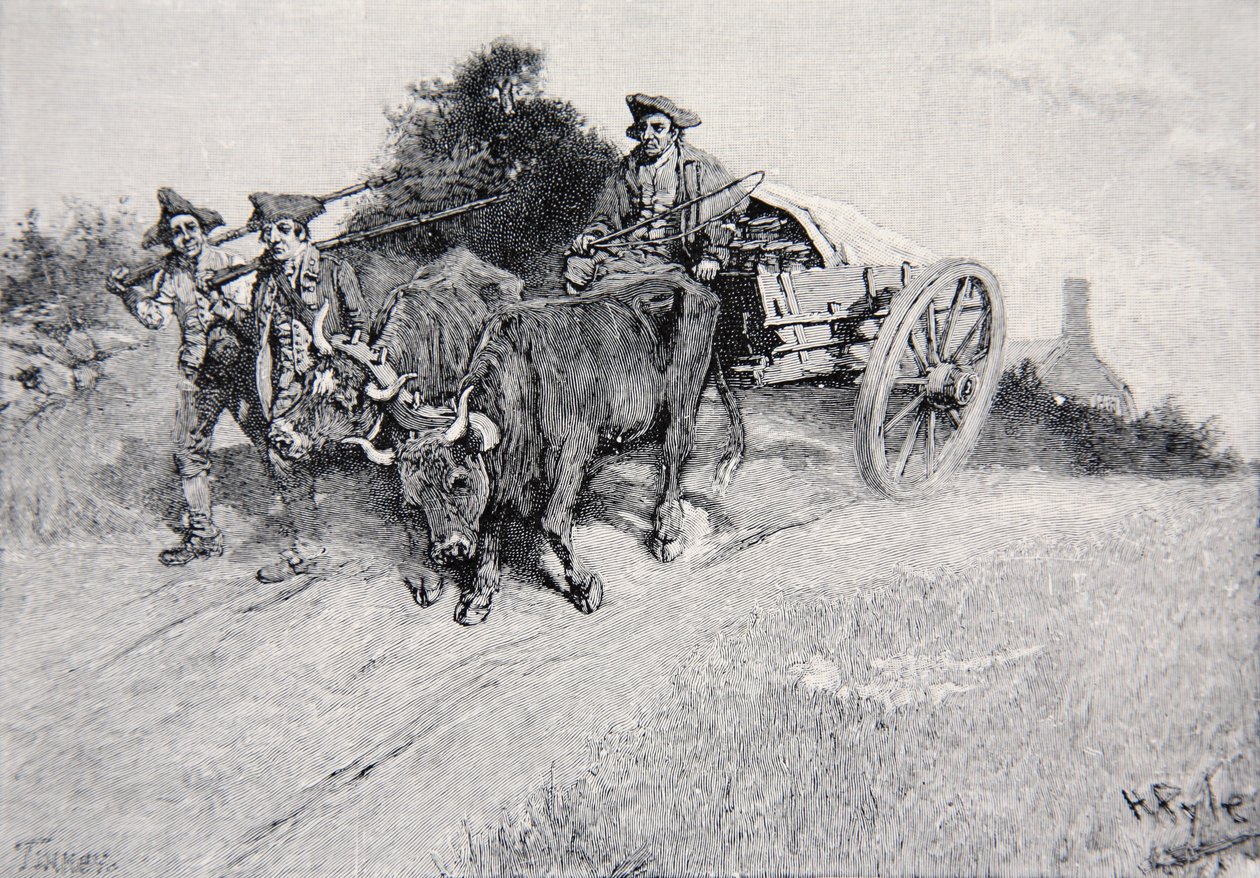 Přinesení Powder do Bunker Hill od Howard Pyle