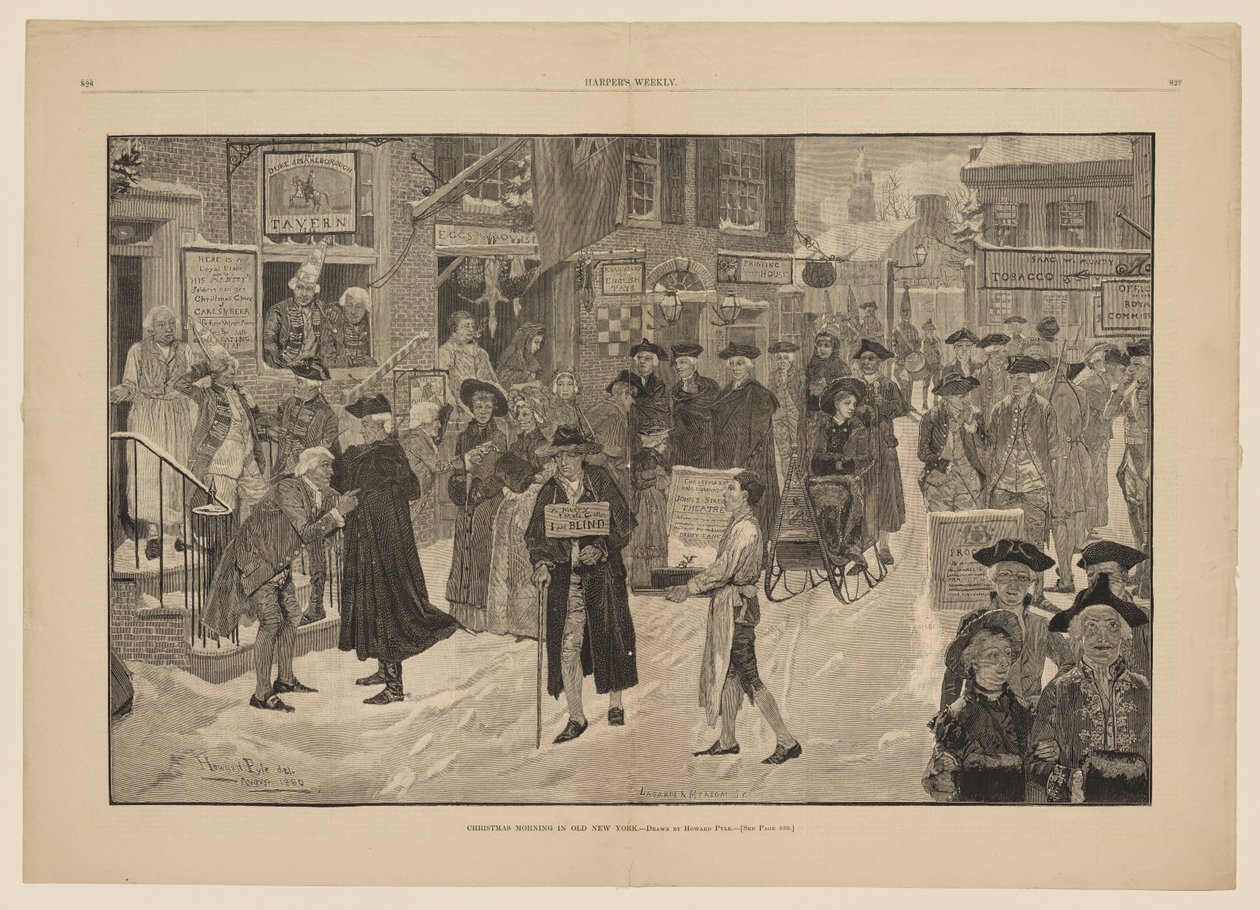 Vánoční ráno ve starém New Yorku od Howard Pyle