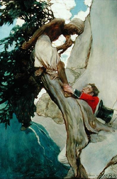 I Clutched at his Ankle, od „Sindibad in Burrator“ od Arthura Quiler-Couche (1863-1944), publikované v Scribner
