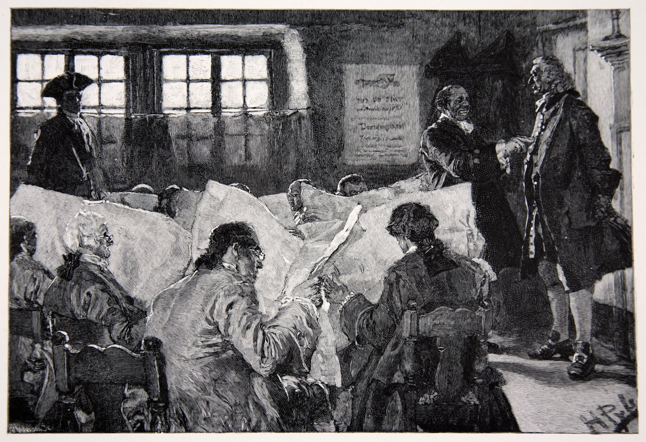 V čítárně kavárny v New Yorku od Howard Pyle