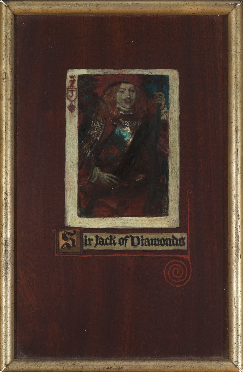 Sir Jack of Diamonds (olej na panelu) od Howard Pyle
