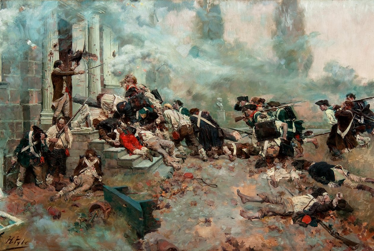Útok na Chew House od Howard Pyle