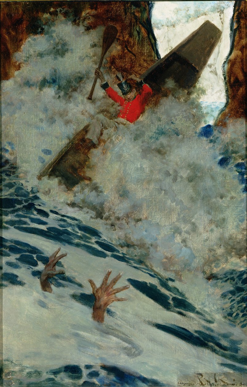 Loď a já jsme jeli podle něj s spěchem, ze Sindibáda na Burrator, od Arthura Quiler-Couche (1863-1944), publikované v Scribner