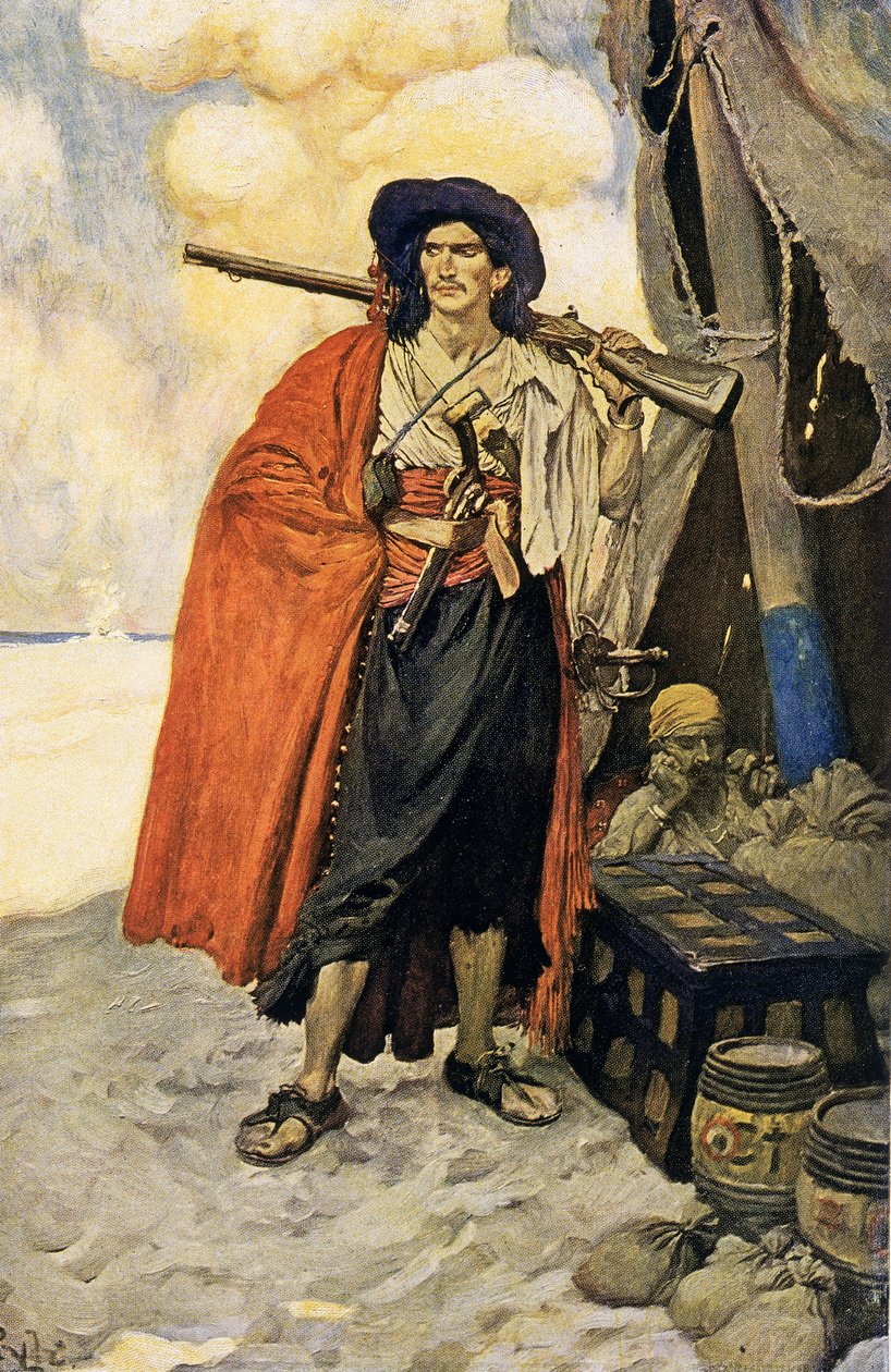 Bukanýr byl malebný chlapík, počátek 20. století (knižní ilustrace) od Howard Pyle