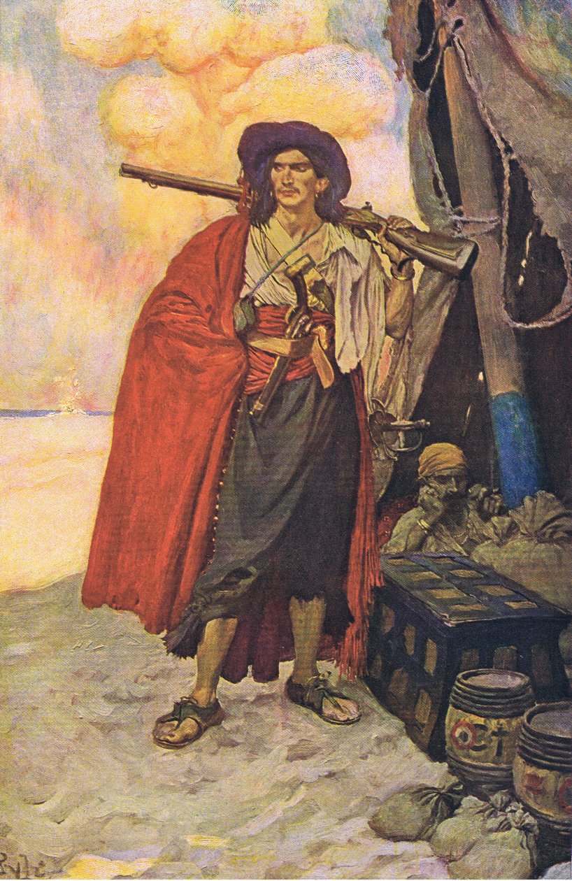 Bukanýr byl malebný chlapík z Howarda Pyles Book of Pirates vydané nakladatelstvím Harper & Bros, 1921 od Howard Pyle