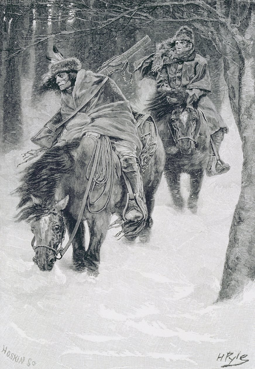 Traveling in Frontier Days, ilustrace z 