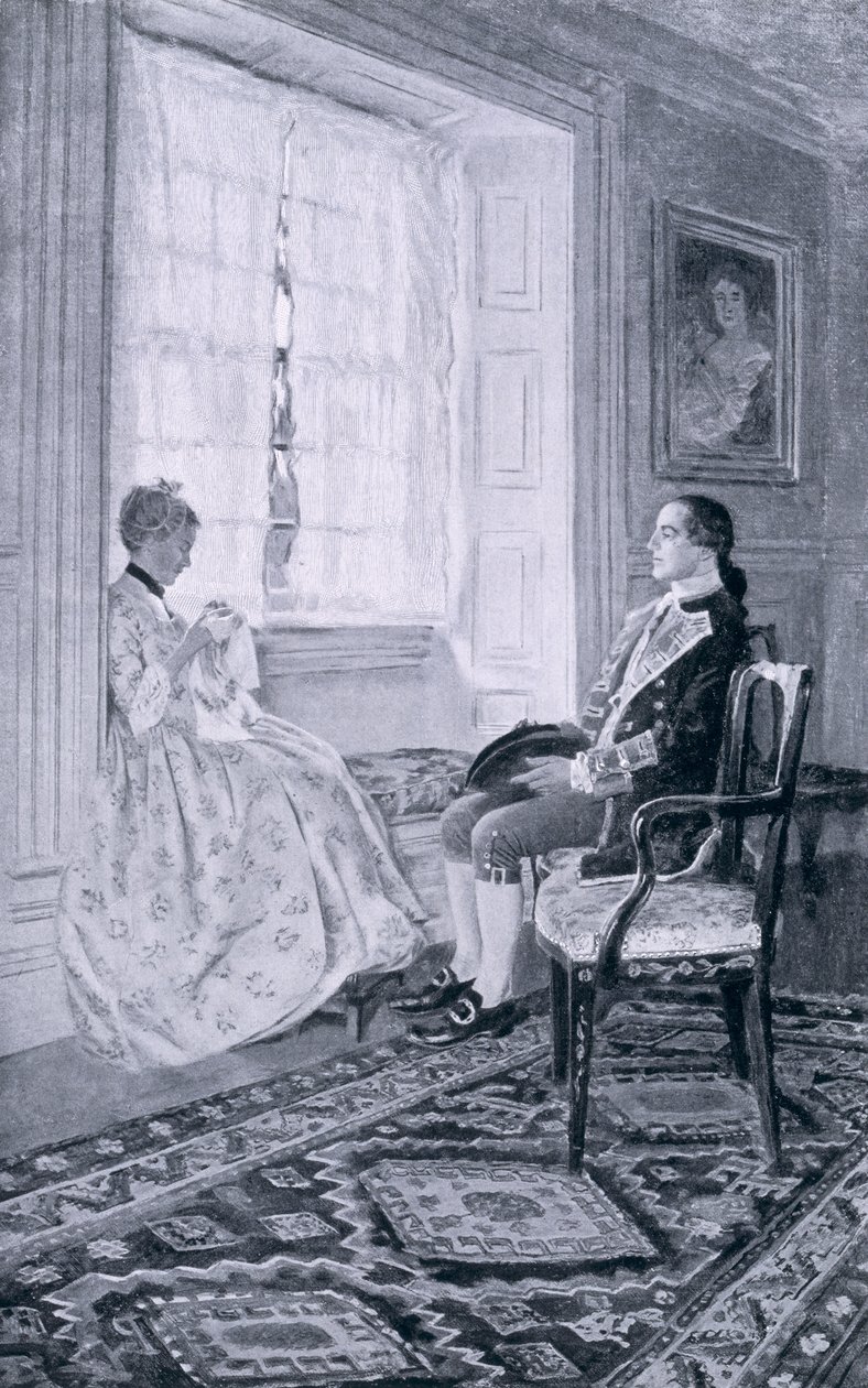 Washington a Mary Philipse, ilustrace z 