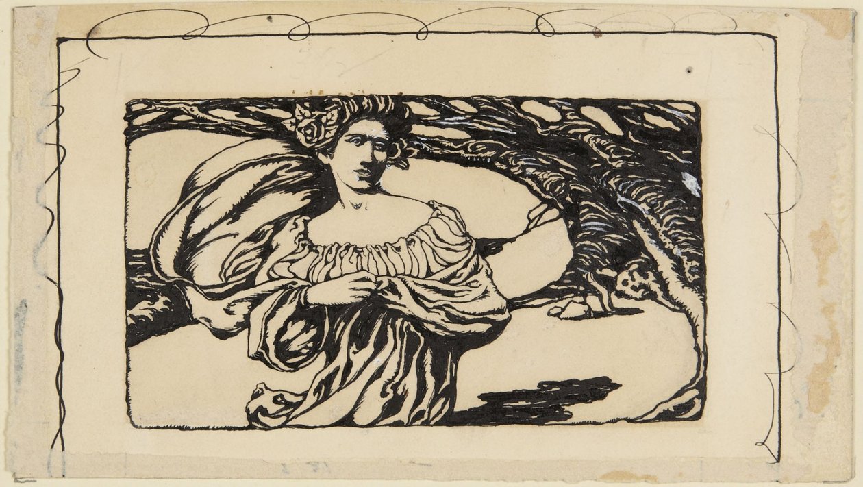 Žena a strom, ilustrace k Horatiovi od Howard Pyle